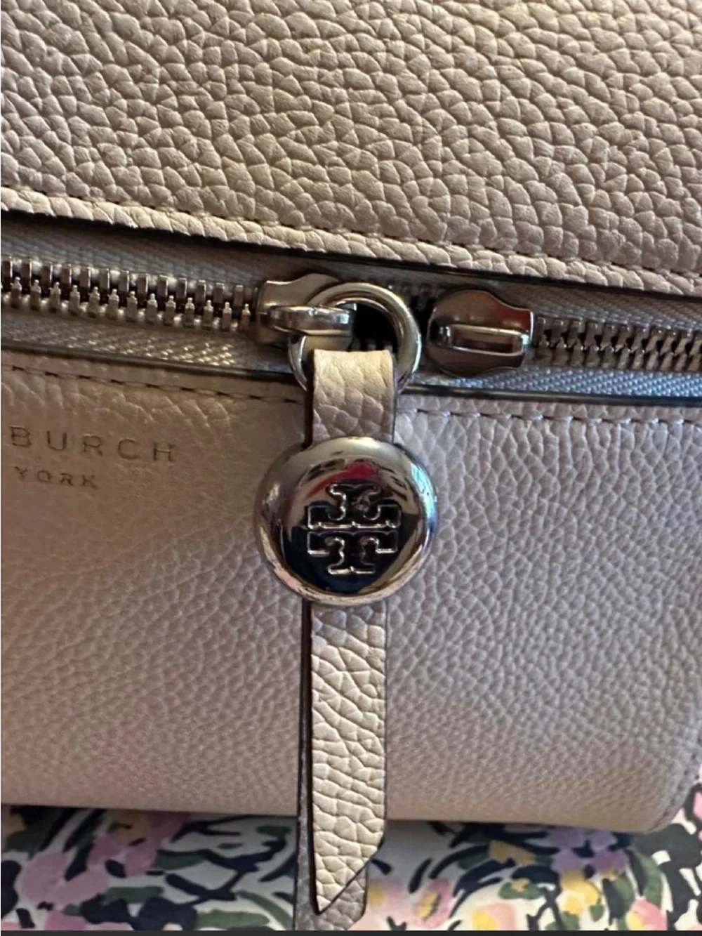 Tory Burch Leather Satchel with Top Handle and Crossbody Strap